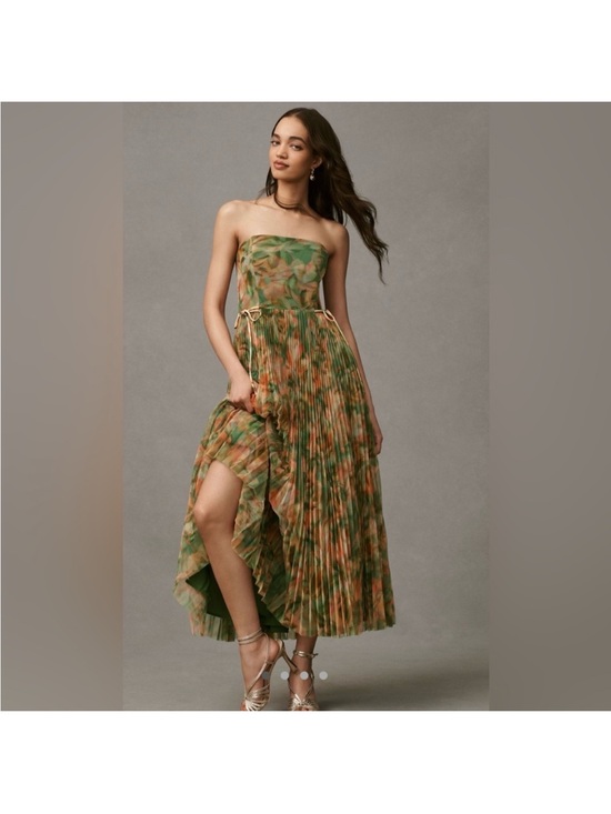 Hutch Dresses & Skirts - NWT Hutch Costella Floral Mesh Tulle Strapless Pleated Gown size 16W